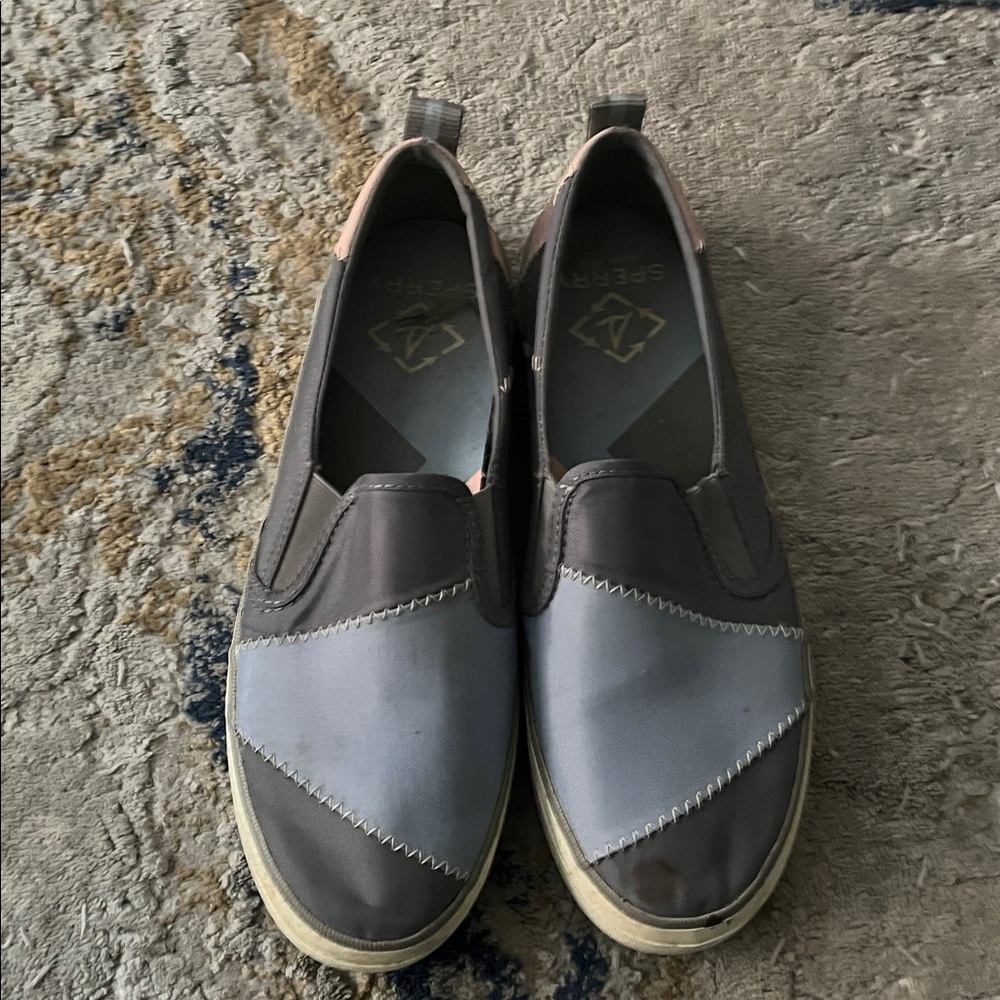 Sperry Gray and Blue Flats